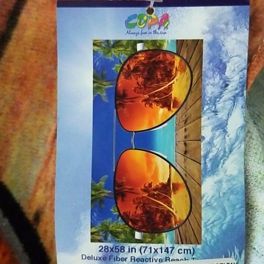 New Sunglasses beach towel